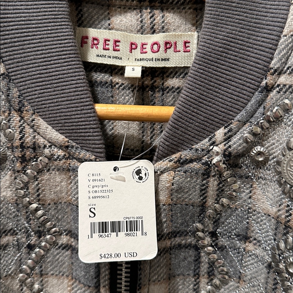 Free People Louie Embellished Bomber Jacket - Picture 11 of 12